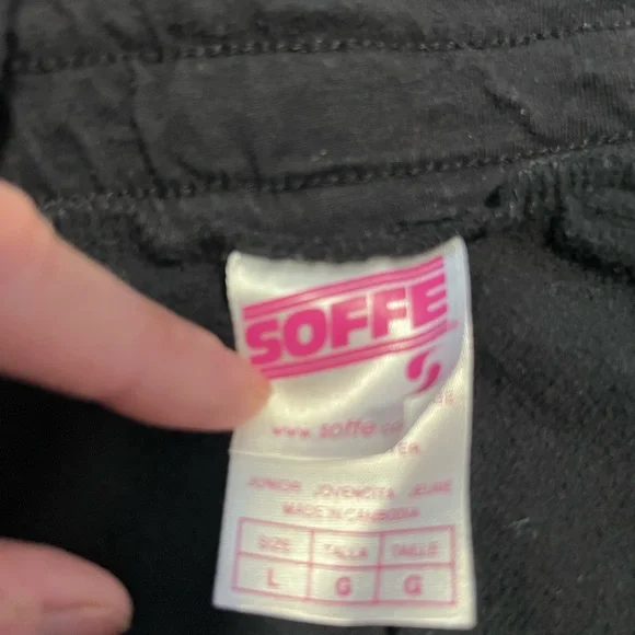 Soffe West Virginia Mountaineers Sweatpants Women’s Large WVU Black Lounge Pants - Picture 8 of 12